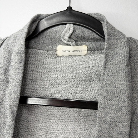 Krista Larson Duster Cardigan Jacket One Size Gray Lagenlook Artsy Fall. - Picture 2 of 6